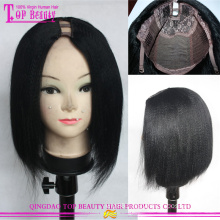 High Quality Indian Remy Human Hair U Part Wig Yaki Bob Human Hair Wig For Black Women